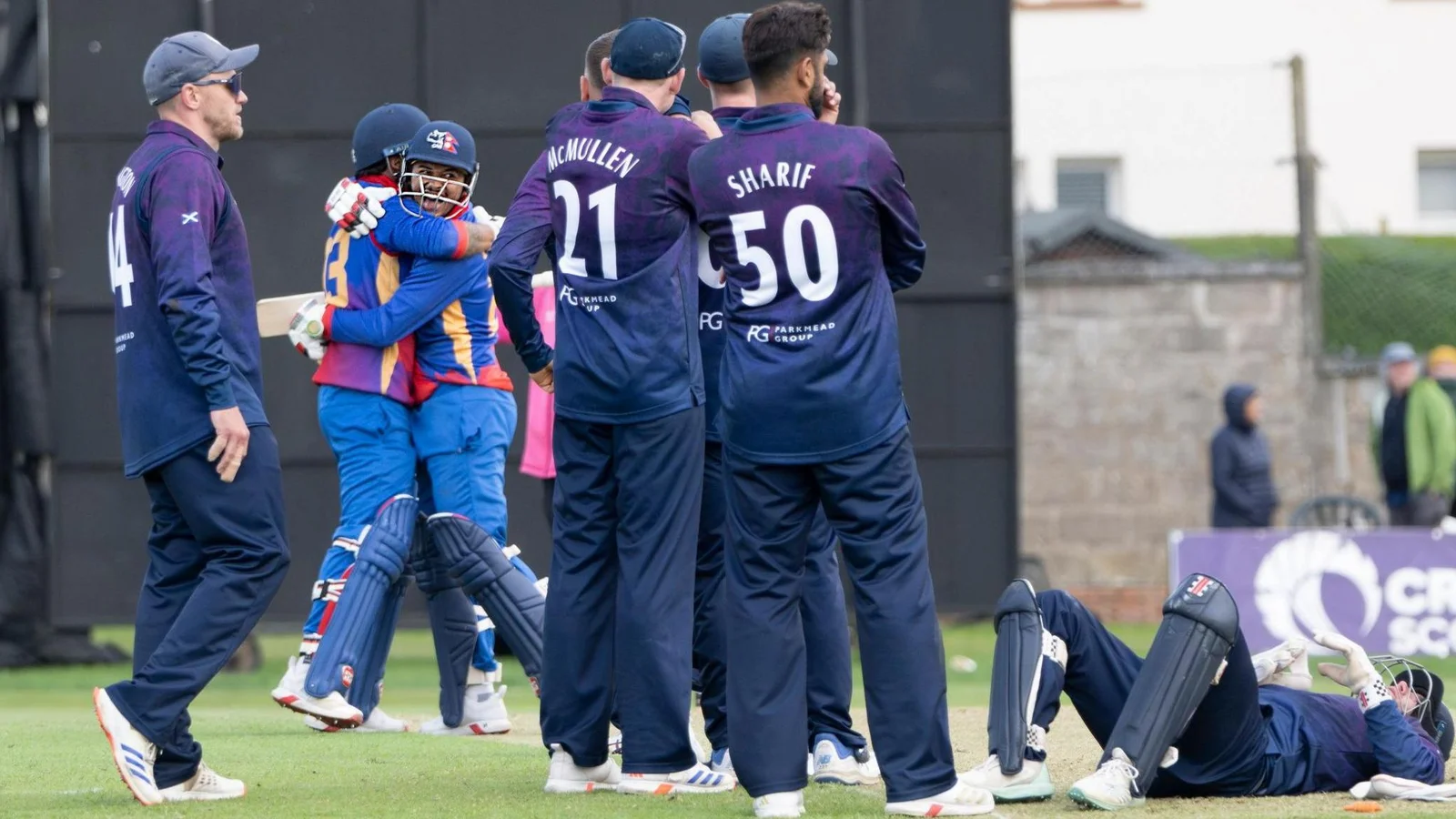 Scotland vs Nepal match during ICC CWC League 2 featuring associate cricket rivalry